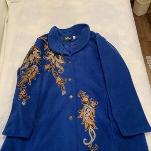 Bob Mackie Royal Blue Embroidered Cape